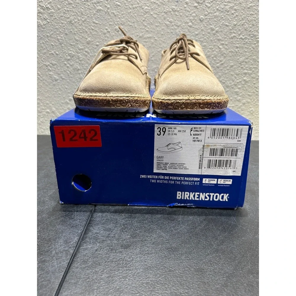 Birkenstock Gary Suede Ginger Size EU 39 US L8 M6 Womens Mens